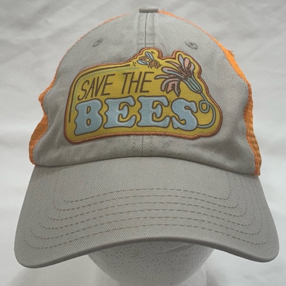 Save The Bees Smithsonian Women’s Trucker Baseball Cap Adjustable SnapBack OSFA - Picture 1 of 10